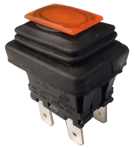 Push Button Electrical Switch, 21*15mm, Orange LED, Waterproof